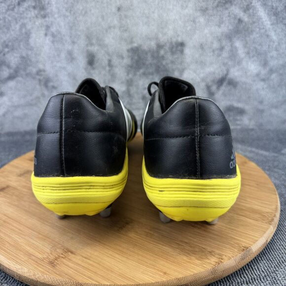 Adidas Mens Rugby FF80 Size 9 Cleats Black Yellow Soccer Boots FG Metal Spikes - Picture 4 of 10